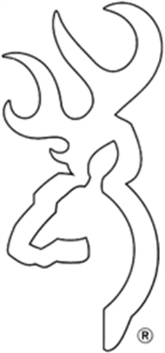 Picture of Browning Buckmark Decal White Vinyl Sticker 6" 3922004716