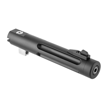 Picture of Tactical Solutions Trail-Lite Barrel 22 LR 5.50" Black Matte Finish 6061-T6 Aluminum Material with Fluting, Threading & Fiber Optic Front Sight for Browning Buck Mark TL55TEMBRF