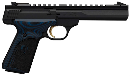Picture of BROWNING BUCKMARK BLACK LABEL CONTOUR HGA 22LR 5.5" BBL RAIL BLACK 10/RD MAG PISTOL RUG 051535490