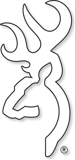 Picture of BROWNING BUCKMARK DECAL 4" WHITE 3922004714