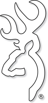 Picture of BROWNING BUCKMARK DECAL 4" WHITE 3922004714