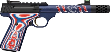 Picture of BROWNING BUCK MARK 22LR 5IN BARREL 10RD RWB MUZZLE BRAKE OR 250 YR OF FREEDOM ON BARREL 051615490 051615490