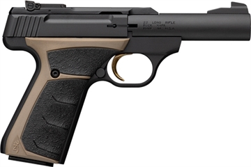 Picture of Browning Buck Mark Micro Bull, Semi-automatic, Metal Frame Pistol, 22 LR, 4" Barrel, Flat Dark Earth/Black UFX Grips, Matte Finish, Black, Blade Front/Adjustable Rear Sights, 10 Rounds, 2 Magazines 051603490