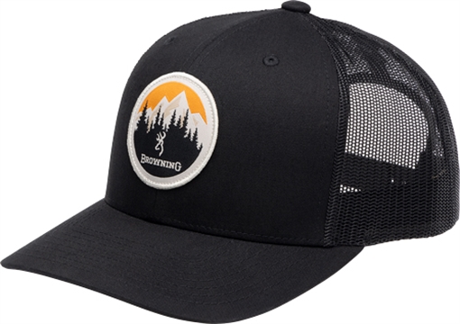 Picture of BROWNING CAP BRIMROCK MESH BACK CIRCLE MNTN PATCH BLACK* 308071991