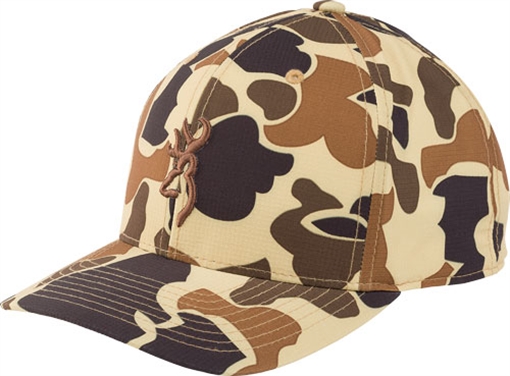 Picture of BROWNING CAP CUPPED UP 110 SNP BACK VINTAGE TAN BUCKMARK OSFM 308312121