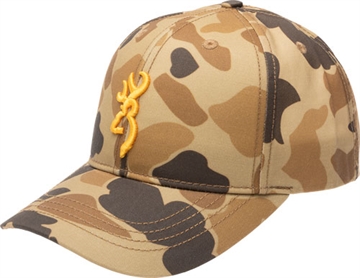 Picture of BROWNING CAP DURAWAX CAMO VINTAGE TAN BUCKMARK OSFM* 308412121
