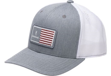 Picture of BROWNING CAP MUSTANG 110 MESH BACK REC FLAG PATCH GRAY 308036691