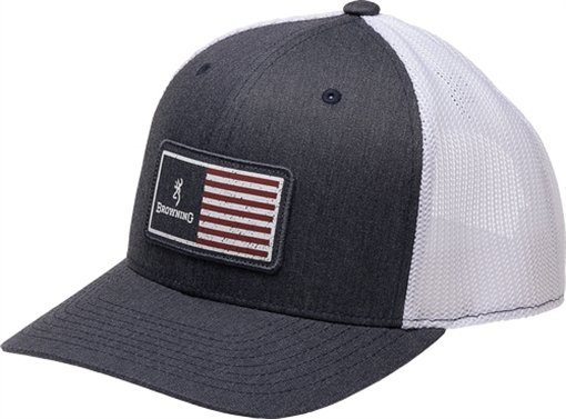 Picture of BROWNING CAP MUSTANG 110 MESH BACK REC FLAG PATCH NAVY 308036651