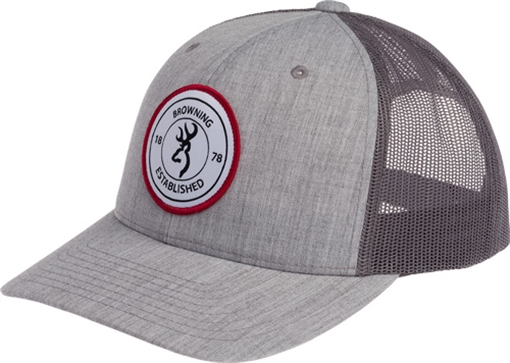 Picture of BROWNING CAP SCOUT LOGO HEATHR GRAY W/CIRCLE PATCH LOGO ADJ 308664691