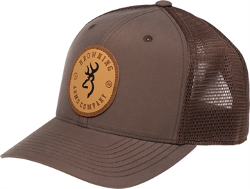 Picture of BROWNING CAP SELMAN LEATHER CIRCLE PATCH BROWN 308646881 048702500596