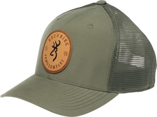 Picture of BROWNING CAP SELMAN LEATHER CIRCLE PATCH GREEN 308646641 048702500589