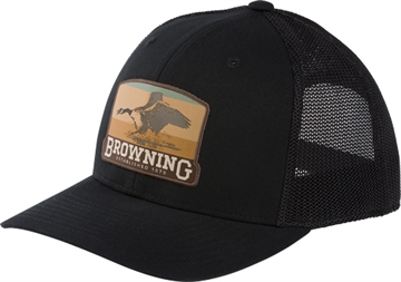 Picture of BROWNING CAP SOUTH PASS 110 MESH BACK SILICONE PATCH BLK* 308594991