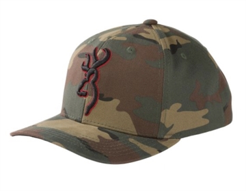 Picture of BROWNING CAP WOODLAND CAMO RED LOGO 308792611