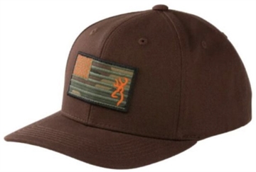 Picture of BROWNING CAP WOODLAND FLAG BROWN 308794681