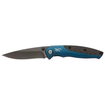 Picture of Browning Carbon Carry Knife 3" Drop Point Blade Blue 3220354