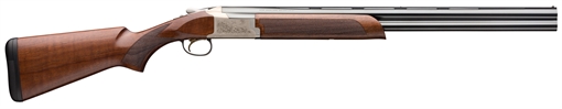 Picture of Browning Citori 725 Feather Full Size 12 Gauge Break Open 3" 2rd 26" Blued Over/Under Vent Rib Barrel, Engraved Silver Nitride Aluminum Receiver, Fixed Grade II/III Black Walnut Stock 0182093005