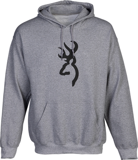 Picture of BROWNING HOODIE BRANDED BUCK MARK HEATHER GRAY XXLARGE 5030016905 048702502781