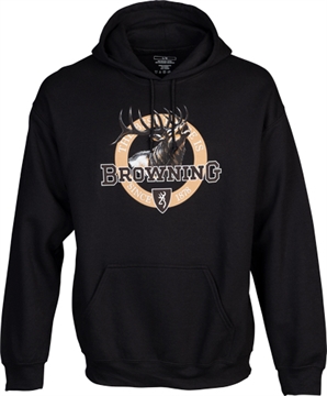 Picture of BROWNING HOODIE VINTAGE EMBLEM ELK BLACK XXLARGE 5030039905 048702503023