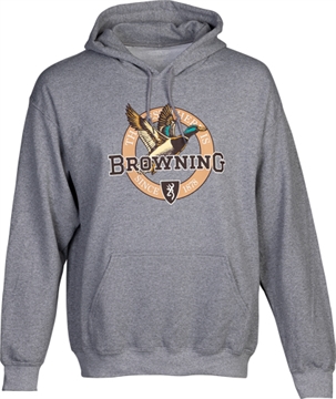 Picture of BROWNING HOODIE VINTAGE EMBLEM GREENHEAD HEATHER GRAY XLARGE 5030036904 048702503139