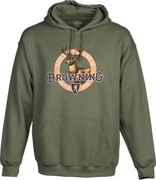 Picture of BROWNING HOODIE VINTAGE EMBLEM WHITETIAL GREEN XXLARGE 5030036405 048702503085