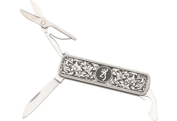 Picture of BROWNING KNIFE MORGAN FOLDER MULTI FUNCTION SCROLL ENGRAVED 3220559