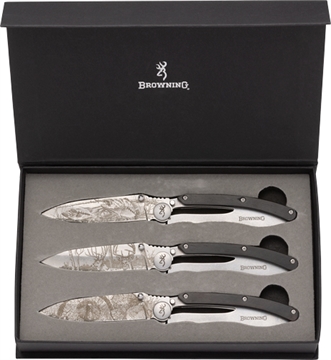 Picture of BROWNING KNIFE SPORTSMAN COLLECTION 3 KNIVES WITH BOX* 32205218