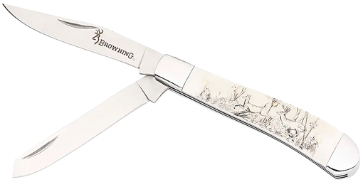 Picture of BROWNING KNIFE WHITETAIL TRAPPER 3" NATURAL BONE SCALE* 32205788