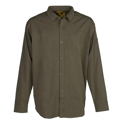 Picture of Browning Lightweight Button Down Long Sleeve Shirt Green XL 3012726404