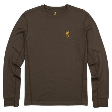 Picture of Browning Merino Crew Long Sleeve Shirt Major Brown L 3010949803
