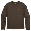 Picture of Browning Merino Crew Long Sleeve Shirt Major Brown S 3010949801
