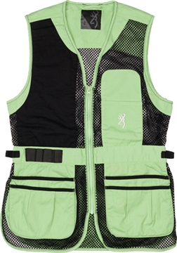 Picture of BROWNING MESH SHOOTING VEST R- HAND WOMEN'S SM BLACK/NEOMINT 3050694401