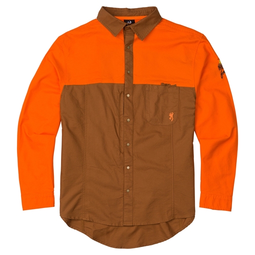 Picture of Browning Browning Midweight Upland Shirt Tan/Blaze 2X-Large 3016657205