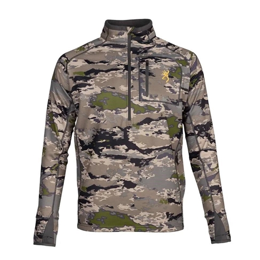 Picture of Browning Monroe 1/4 Zip Long Sleeve Shirt Ovix Camo XL 3010973404