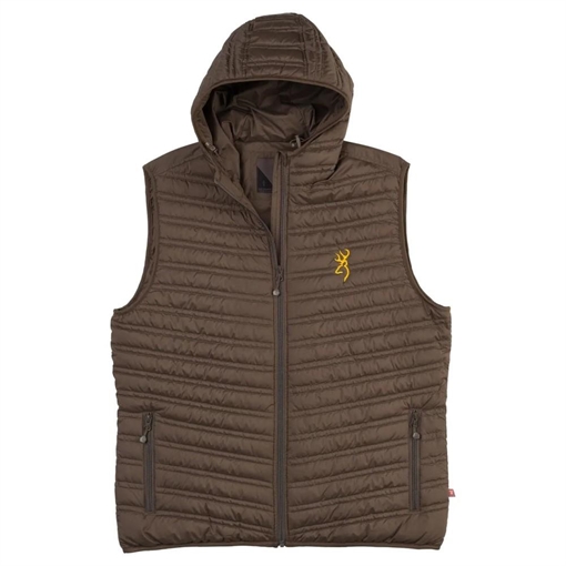 Picture of Browning Packable Puffer Hooded Vest Major Brown L 3053089803