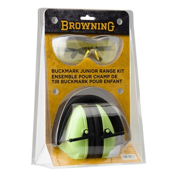 Picture of BROWNING RANGE KIT JUNIOR GREEN MUFFS PLUGS GLASSE 126371