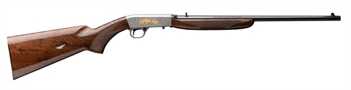 Picture of Browning SA-22 Takedown 22 LR 10+1 19.30" Polished Blued/ 19.30" Light Sporter Barrel, Satin Gray Engraved with 24K Gold Receiver, Gloss American Walnut Stock, Right Hand 021003102