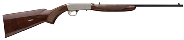 Picture of Browning SA-22 22 LR 11+1 19.375" Polished Blued/ 19.30" Octagon Barrel, Satin Nickel Receiver, Gloss Black Walnut/ Wood Stock, Right Hand 021023102
