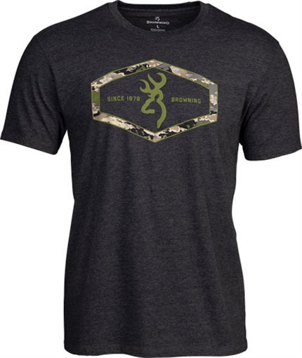 Picture of BROWNING SS T-SHIRT BROWNING HEXLOCK DARK GRAY XLARGE 5010017904 048702500640