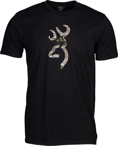 Picture of BROWNING SS T-SHIRT CAMO BUCKMARK BLACK/OVIX LARGE 5010069903 048702501203