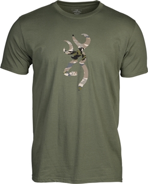 Picture of BROWNING SS T-SHIRT CAMO BUCKMARK GREEN/OVIX XLARGE 5010066404 048702501272