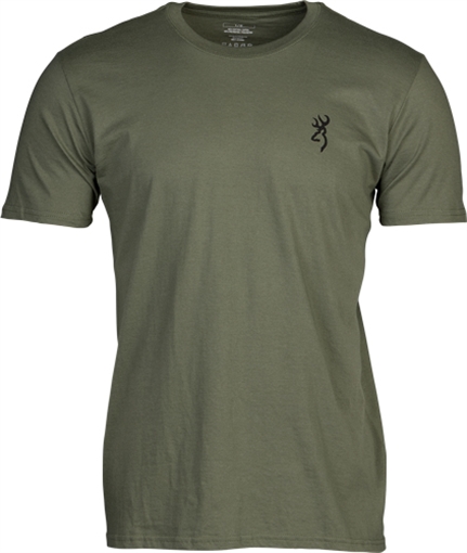 Picture of BROWNING SS T-SHIRT EMBLEM MILITARY GREEN XXLARGE 5010076405 048702501401