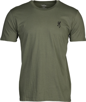 Picture of BROWNING SS T-SHIRT EMBLEM MILITARY GREEN XXLARGE 5010076405 048702501401