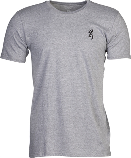 Picture of BROWNING SS T-SHIRT HUNT TOUGH HEATHER GRAY LARGE 5010156903 048702502408