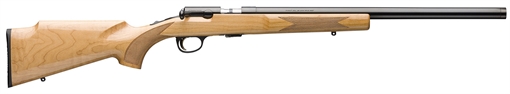 Picture of Browning T-Bolt Target SR 22 LR 10+1 20" Matte Blued Heavy Bull Threaded Barrel, Matte Blued Drilled & Tapped Steel Receiver Gloss AAA Maple Target Style Fixed w/Raised Comb Stock 025252202