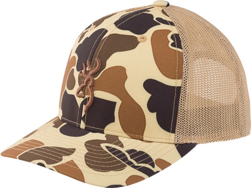 Picture of BROWNING CAP CUPPED UP MESH110 SNAPBACK VNTG TAN BCKMRK OSFM 308311121