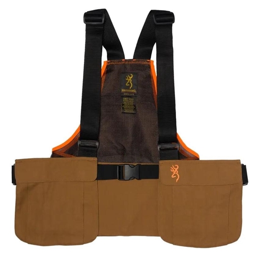 Picture of Browning Upland Strap Vest Tan/Blaze ONESIZE Fits Most 30512032