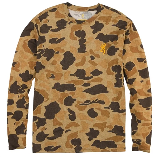 Picture of Browning Wasatch Long Sleeve T-Shirt Vintage Tan Camo XL 3017821204 023614973096