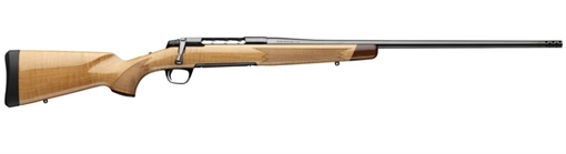 Picture of Browning X-Bolt 2 Medallion 6.5 PRC 3+1 24" Blue Polished Threaded Barrel & Drilled & Tapped Carbon Steel Receiver, Fixed Gloss AAAA Maple Wood Stock, Radial Muzzle Brake 036080294
