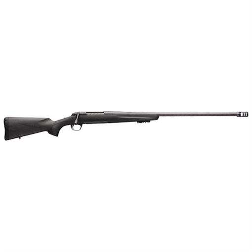 Picture of Browning X-Bolt Pro Long Range 6.5 PRC 3+1 26" Skip Fluted Heavy Barrel, Recoil Hawg Muzzle Brake, Spiral Fluted Bolt, Carbon Gray Elite Cerakote, Natural Carbon Fiber Stock 035543294