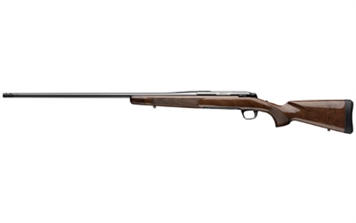 Picture of Browning X-Bolt 2, Medallion, Bolt Action Rifle, 7MM Remington, 26" Sporter Contour Barrel, 1:9.5 Twist, Threaded M13X.75, Muzzle Brake, Gloss Finish, Black, Grade III Gloss Finished Walnut Stock, 3 Rounds, 1 Magazine 036005227